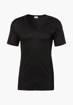 Business Class|T-Shirts-Zimmerli Business ClassT-Shirt à manches courtes col en V - black
