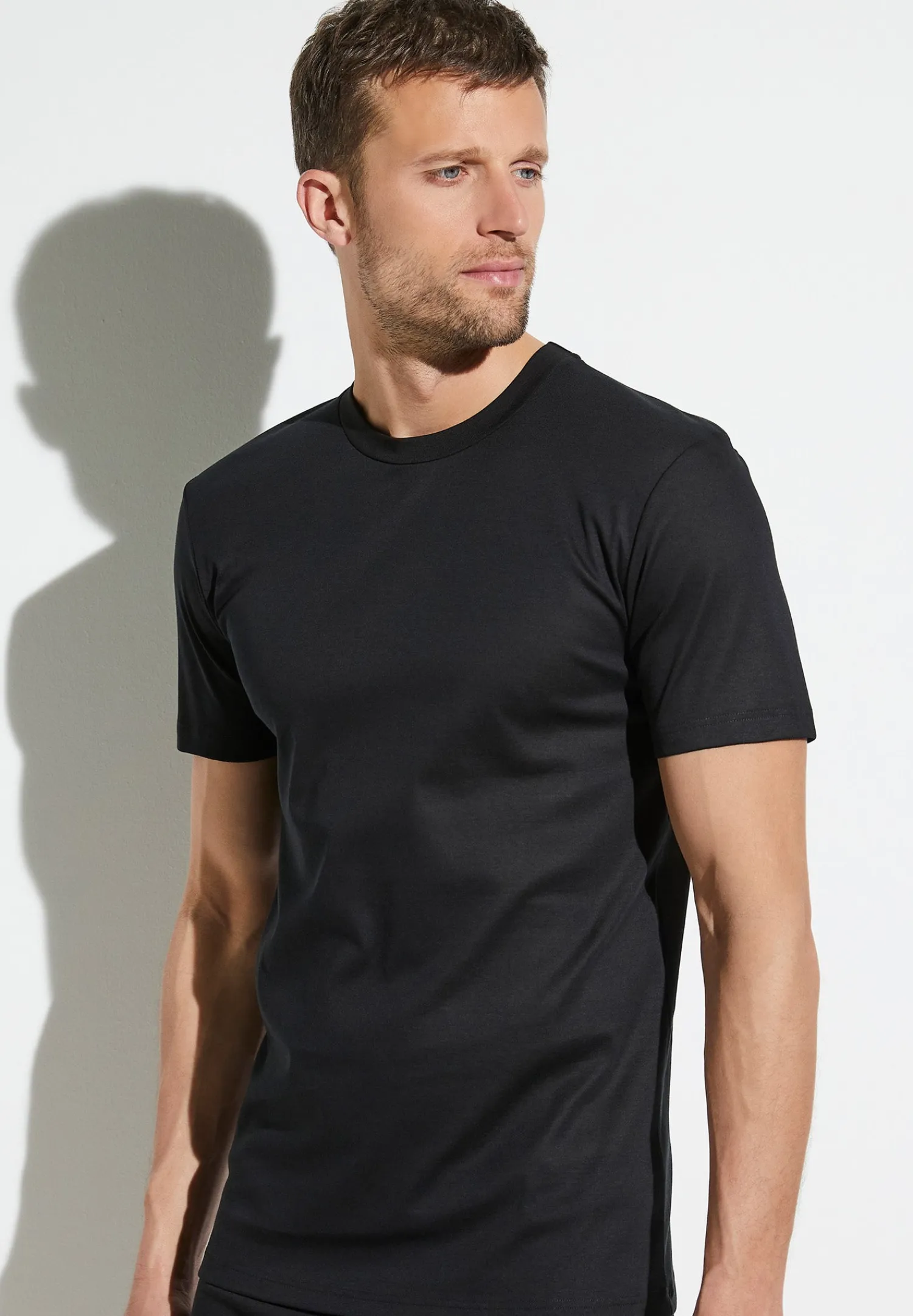Business Class|T-Shirts-Zimmerli Business ClassT-Shirt à manches courtes - black