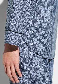 Pyjamas-Zimmerli Cotton Poplin PrintPyjama longues - mini geo batic