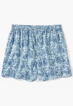 Boxershorts|Boxers-Zimmerli Cotton Sateen PrintBoxer Shorts - paisley blue