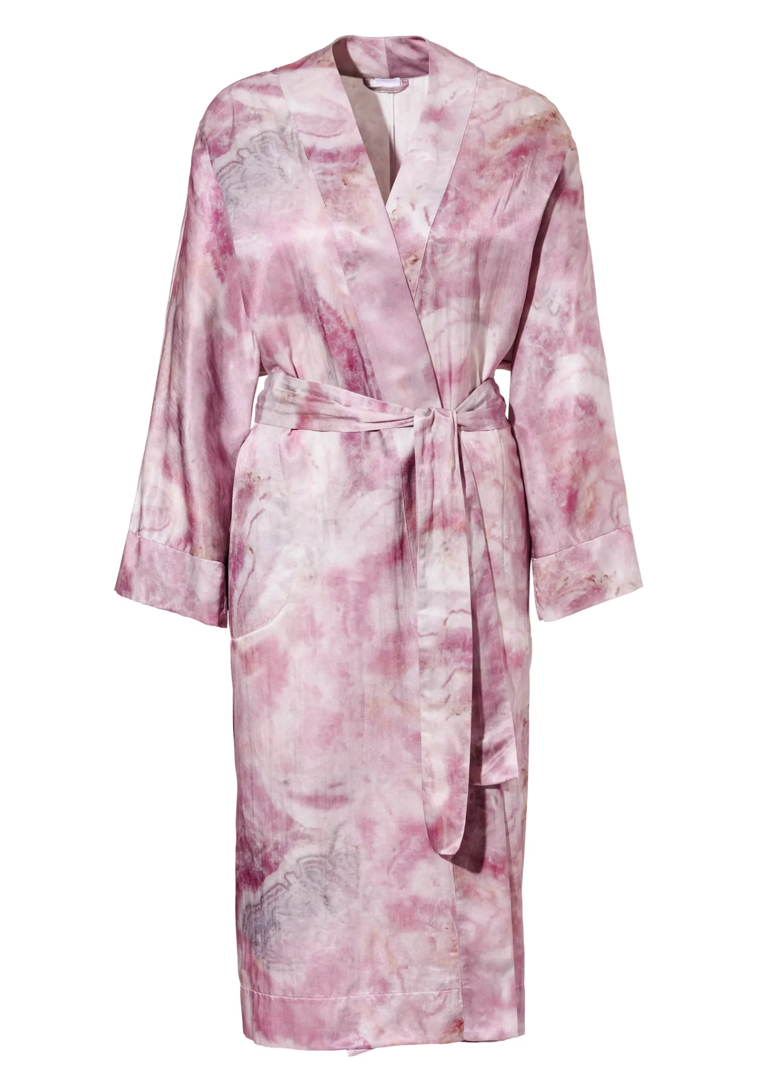 Peignoirs-Zimmerli Cotton/Silk PrintRobe de chambre longue - shades of marble