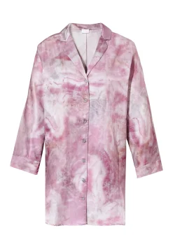 T-Shirts À Manches Longues-Zimmerli Cotton/Silk PrintTee-shirt de nuit manches longues - shades of marble