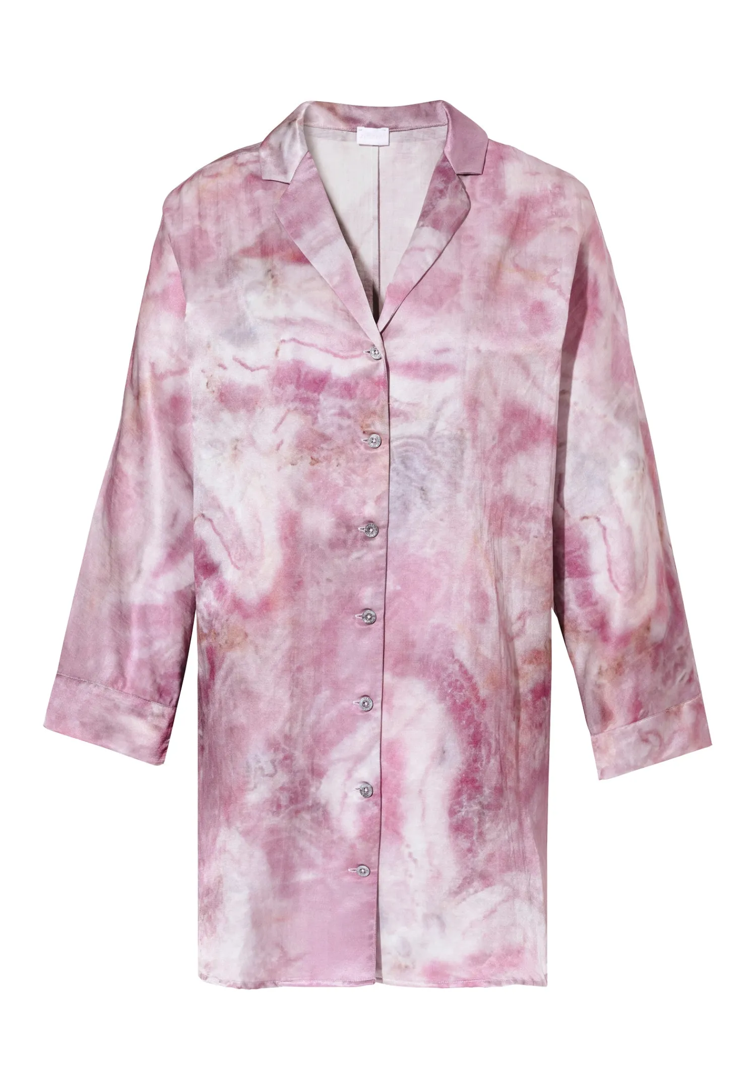 T-Shirts À Manches Longues-Zimmerli Cotton/Silk PrintTee-shirt de nuit manches longues - shades of marble