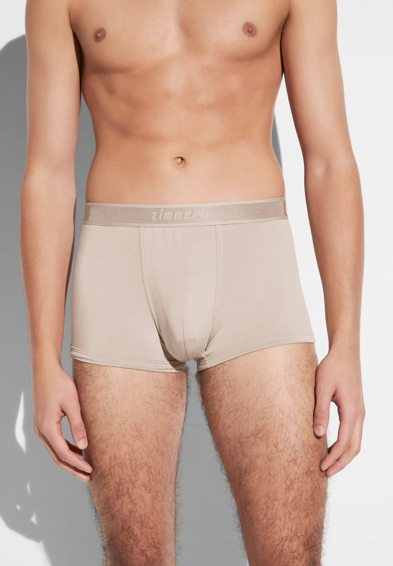 Caleçons Et Boxer Briefs-Zimmerli Cozy ComfortBoxer Trunk - travertin