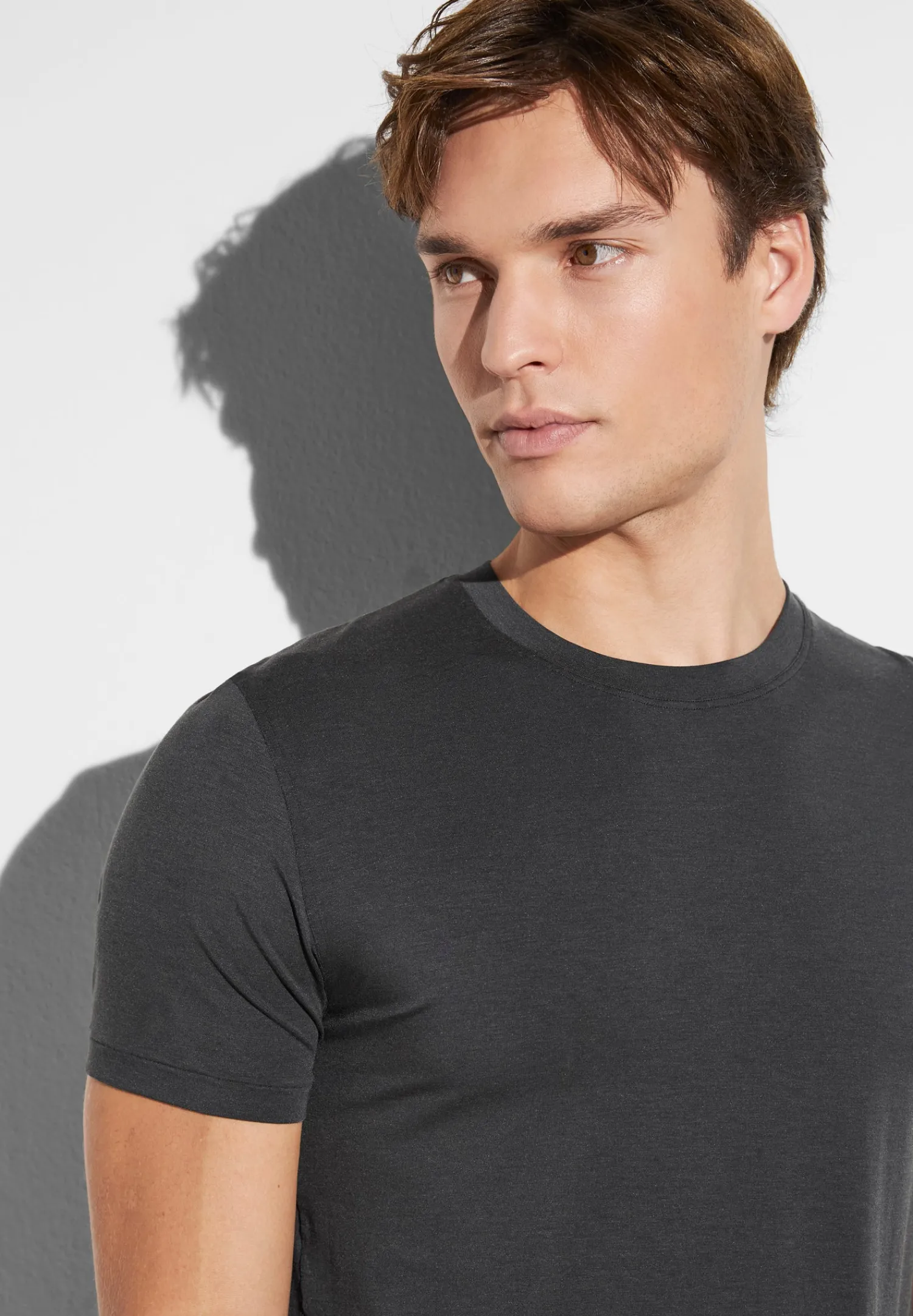 T-Shirts|T-Shirts-Zimmerli Cozy ComfortT-Shirt à manches courtes - raven