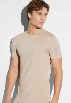 T-Shirts|T-Shirts-Zimmerli Cozy ComfortT-Shirt à manches courtes - travertin