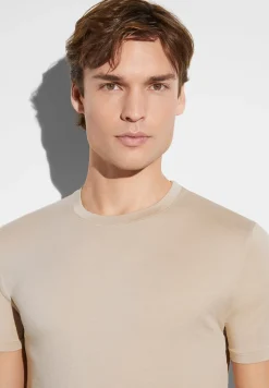 T-Shirts|T-Shirts-Zimmerli Cozy ComfortT-Shirt à manches courtes - travertin