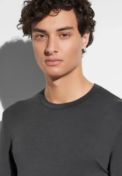 T-Shirts Manches Longues|T-Shirts-Zimmerli Cozy ComfortT-Shirt à manches longues - raven