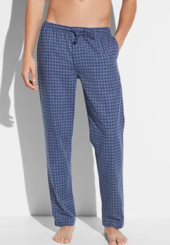 Pantalons|Pantalons-Zimmerli Cozy FlannelPantalon - blue check