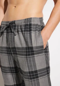 Pantalons|Pantalons-Zimmerli Cozy FlannelPantalon - grey check