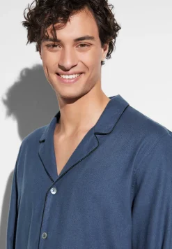 Pyjamas-Zimmerli Cozy FlannelPyjama longues - navy