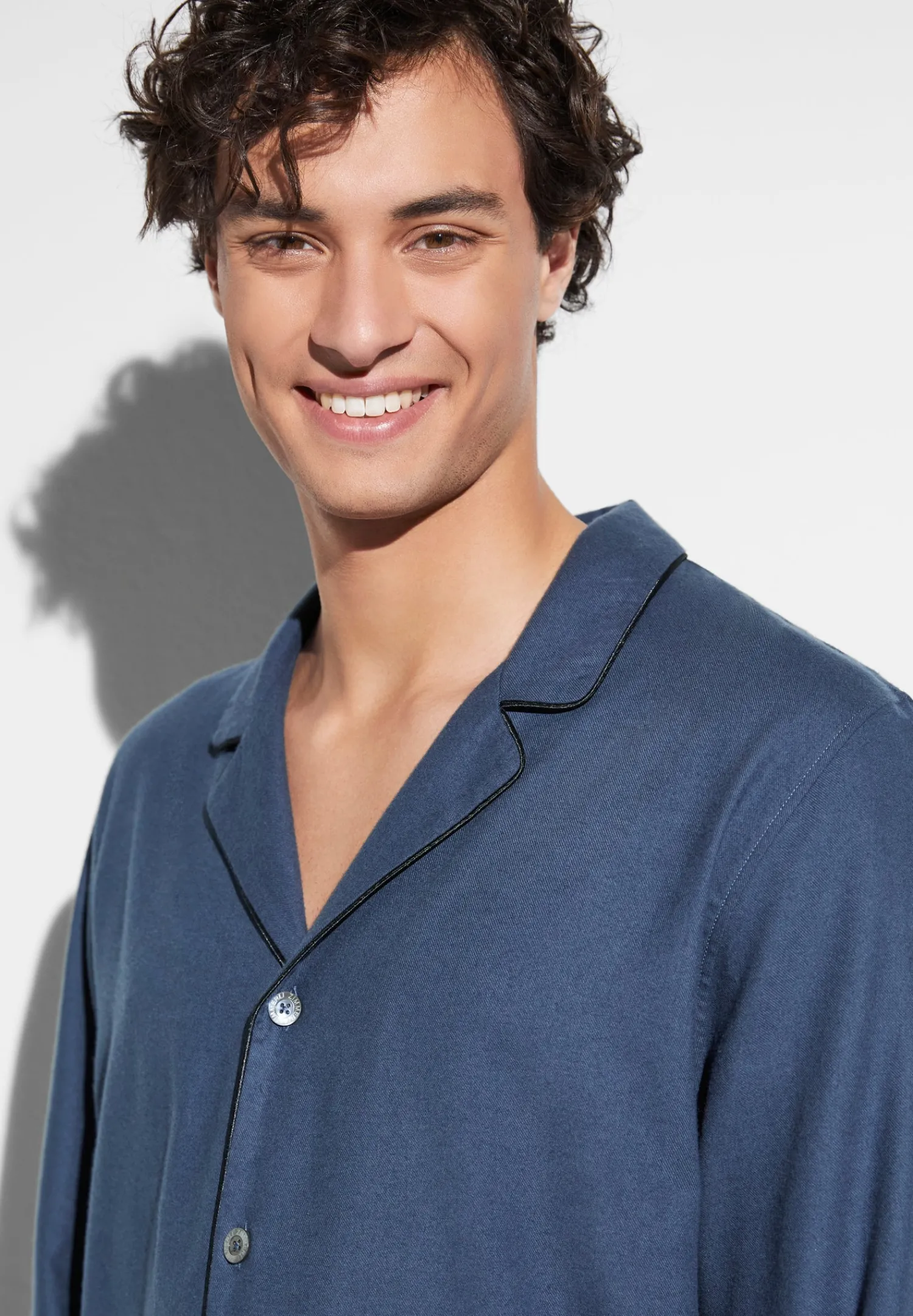 Pyjamas-Zimmerli Cozy FlannelPyjama longues - navy