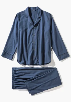 Pyjamas-Zimmerli Cozy FlannelPyjama longues - navy