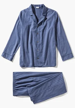 Pyjamas-Zimmerli Cozy FlannelPyjama longues - blue check