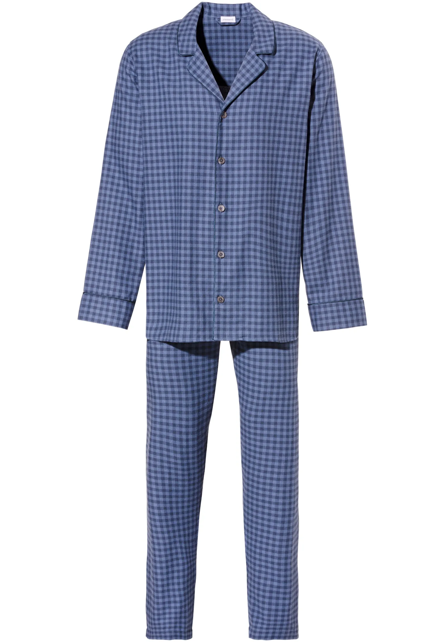 Pyjamas-Zimmerli Cozy FlannelPyjama longues - blue check