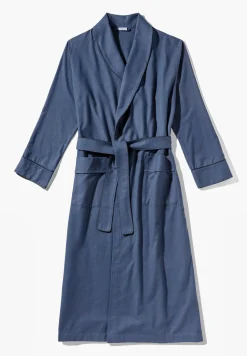 Peignoirs-Zimmerli Cozy FlannelRobe de chambre longue - navy