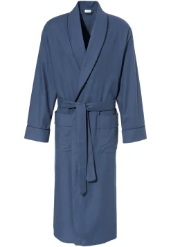 Peignoirs-Zimmerli Cozy FlannelRobe de chambre longue - navy