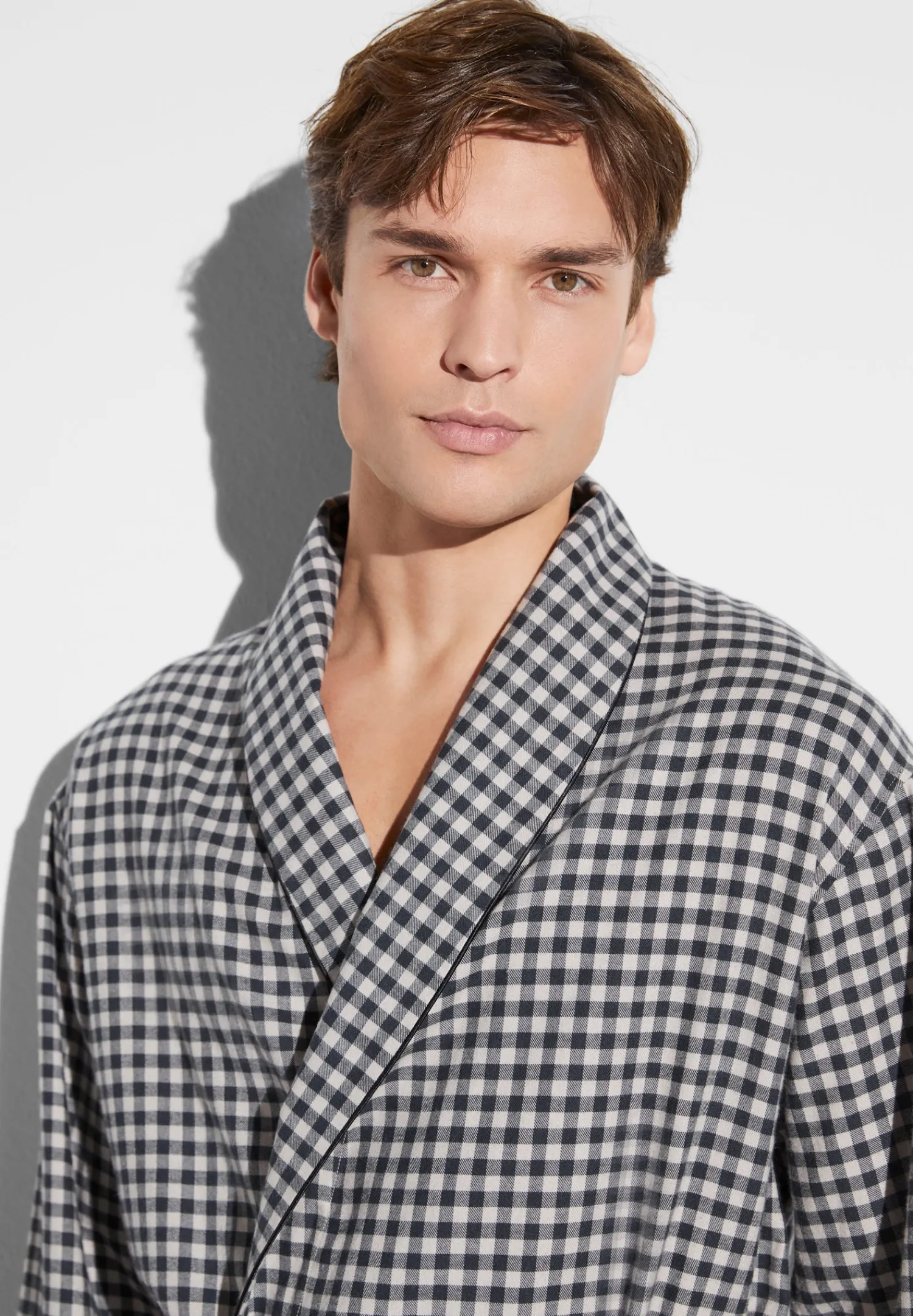 Peignoirs-Zimmerli Cozy FlannelRobe de chambre longue - oat check