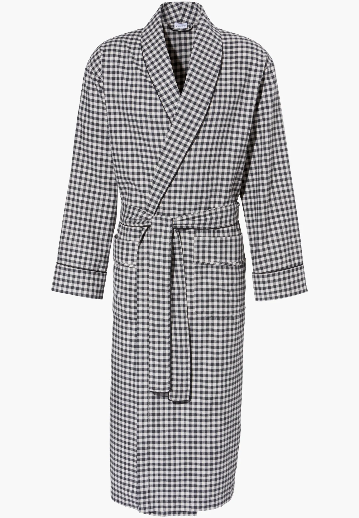 Peignoirs-Zimmerli Cozy FlannelRobe de chambre longue - oat check