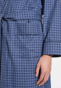 Peignoirs-Zimmerli Cozy FlannelRobe de chambre longue - blue check