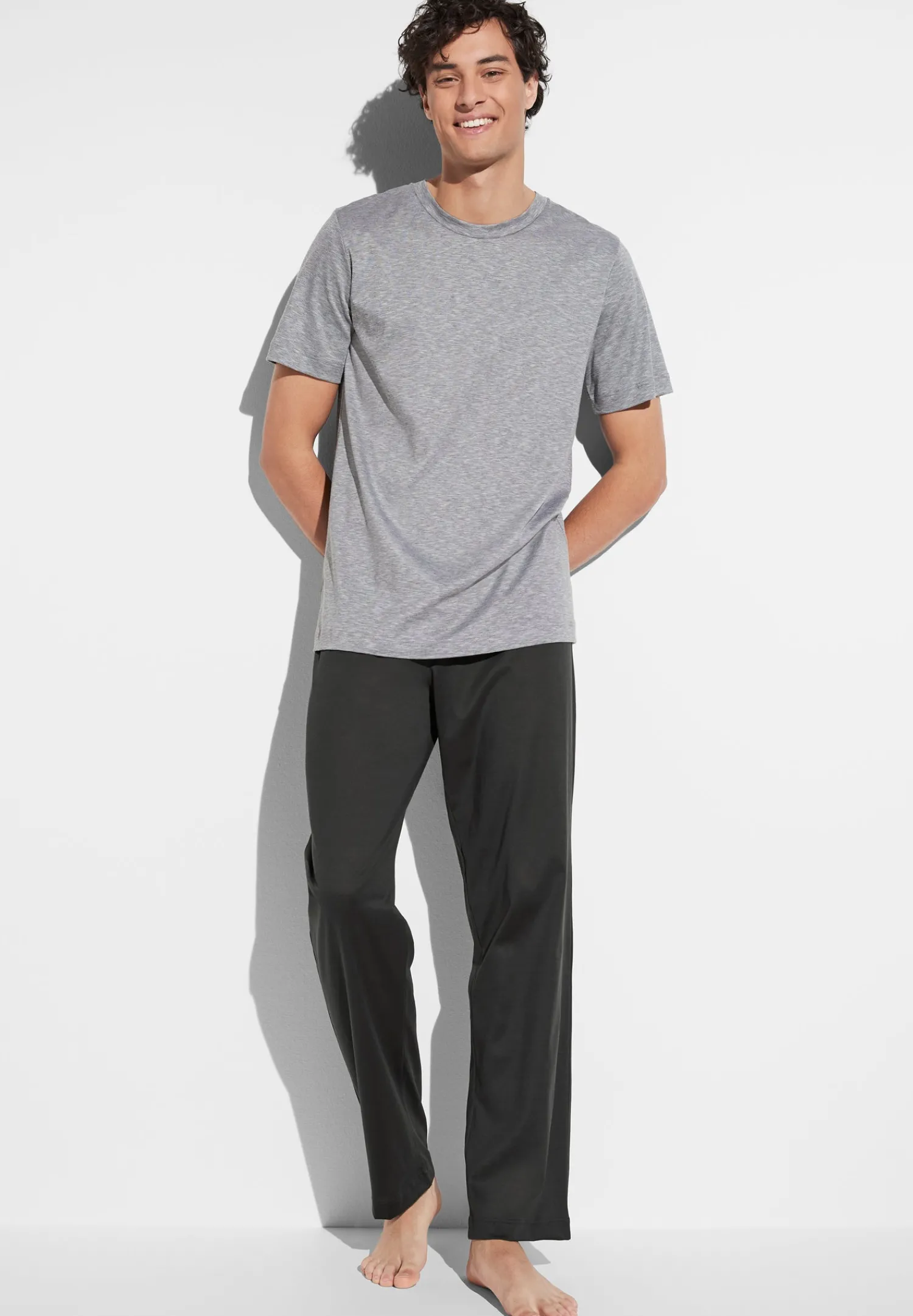 Pyjamas-Zimmerli FilodiscoziaPyjama longue à manches courtes - espresso