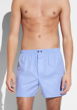 Boxershorts|Boxers-Zimmerli Luxury JacquardBoxer Shorts - light blue