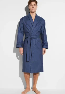 Peignoirs-Zimmerli Luxury JacquardMorgenmantel lang - dark blue