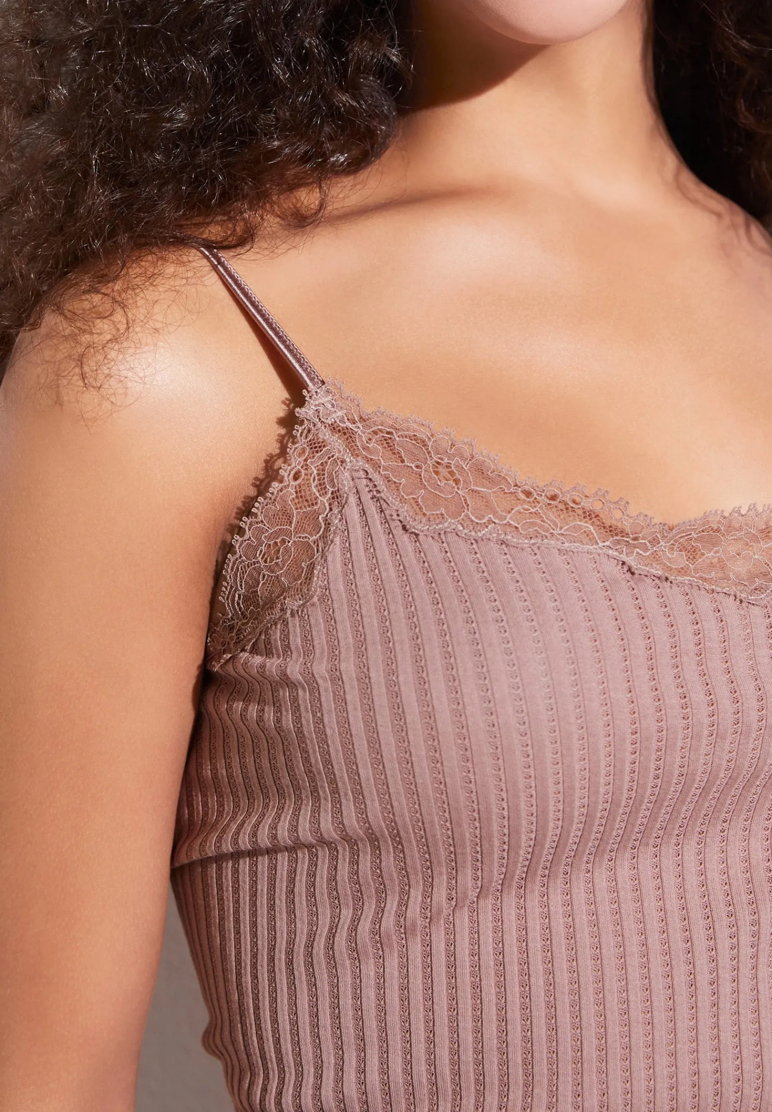 Maude Privé|Tops Spaghettis-Zimmerli Maude PrivéCaraco fines bretelles - mauve