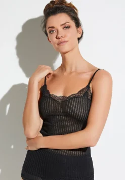Maude Privé|Tops Spaghettis-Zimmerli Maude PrivéCaraco fines bretelles - black