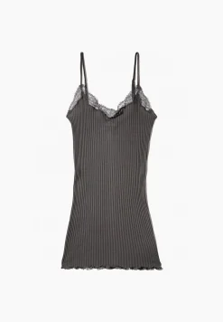 Maude Privé|Tops Spaghettis-Zimmerli Maude PrivéCaraco fines bretelles - graphite grey