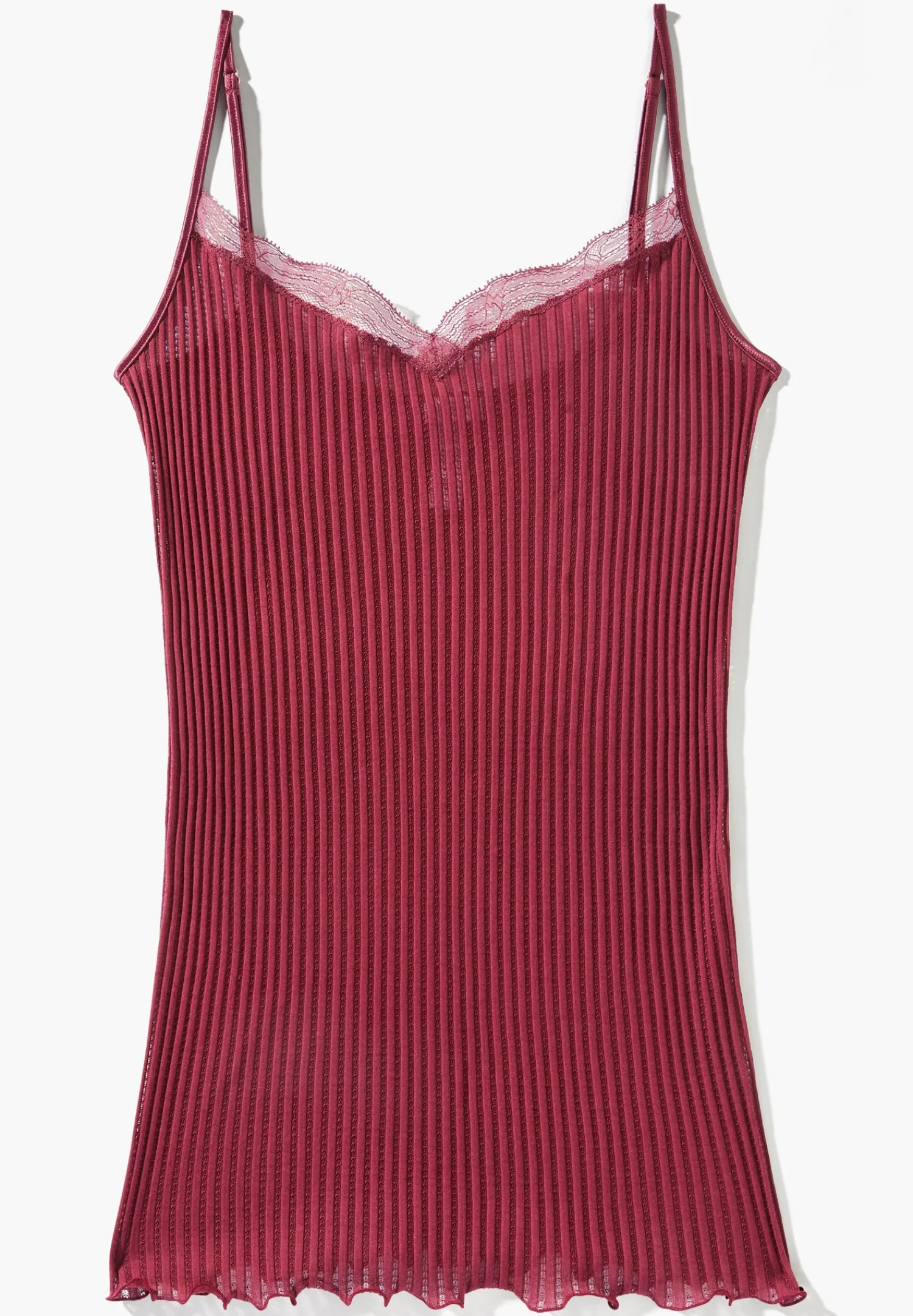 Maude Privé|Tops Spaghettis-Zimmerli Maude PrivéCaraco fines bretelles - cranberry