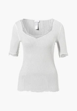 Maude Privé|T-Shirts-Zimmerli Maude PrivéT-Shirt à manches courtes - écru