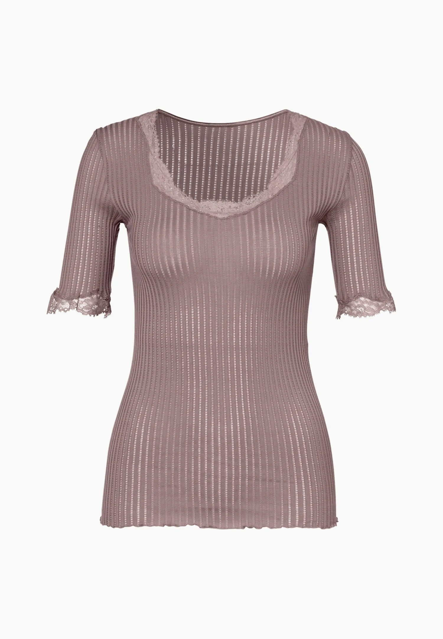 Maude Privé|T-Shirts-Zimmerli Maude PrivéT-Shirt à manches courtes - mauve