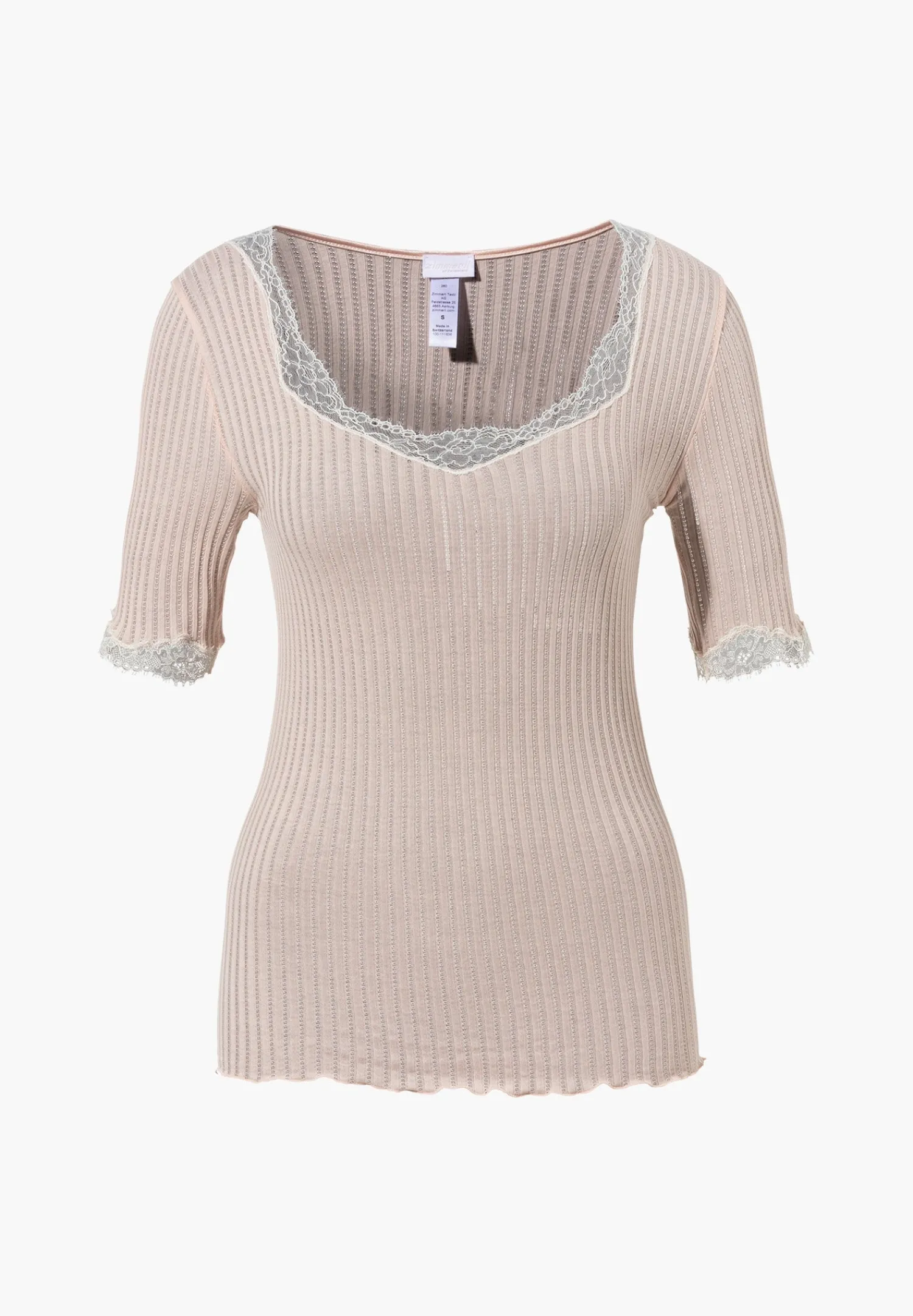 Maude Privé|T-Shirts-Zimmerli Maude PrivéT-Shirt à manches courtes - blush