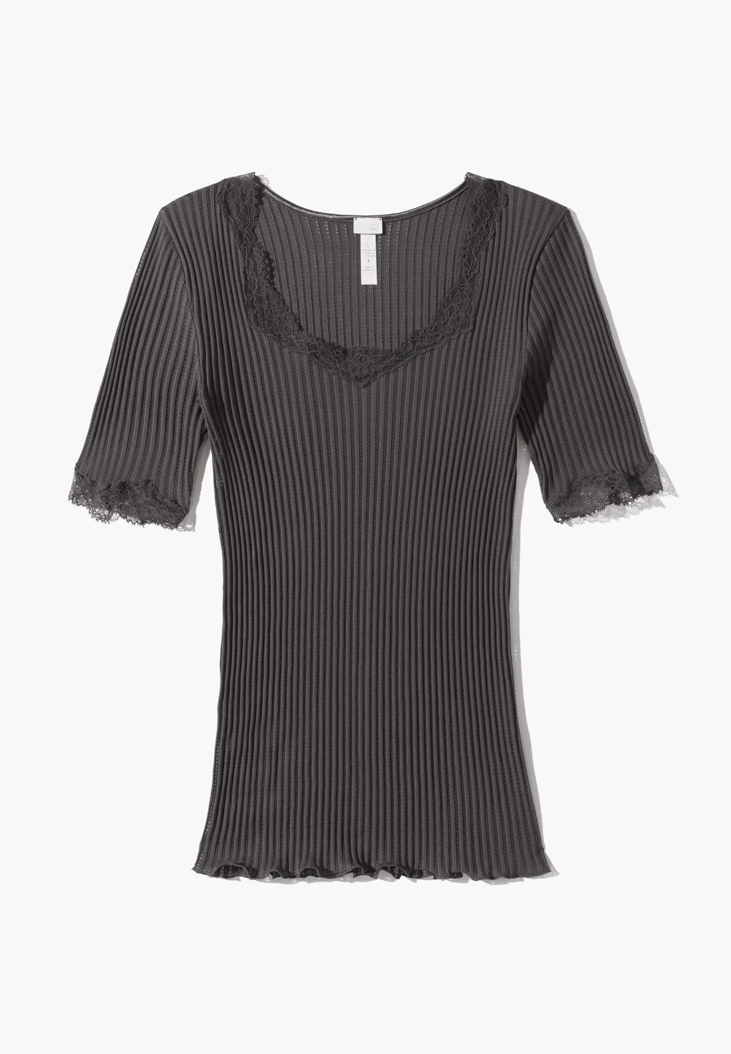 Maude Privé|T-Shirts-Zimmerli Maude PrivéT-Shirt à manches courtes - graphite grey