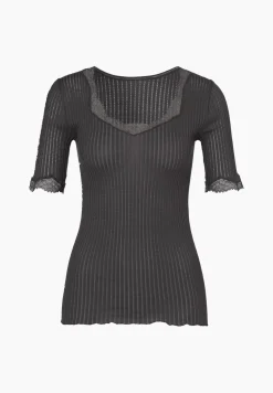 Maude Privé|T-Shirts-Zimmerli Maude PrivéT-Shirt à manches courtes - graphite grey