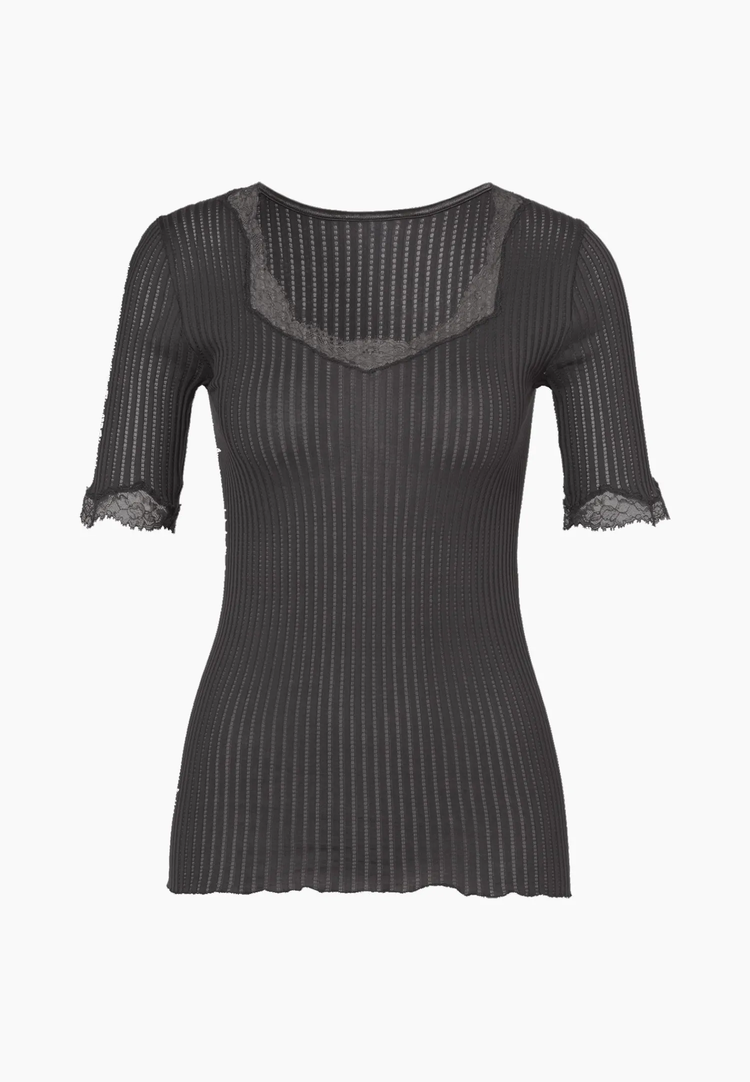 Maude Privé|T-Shirts-Zimmerli Maude PrivéT-Shirt à manches courtes - graphite grey