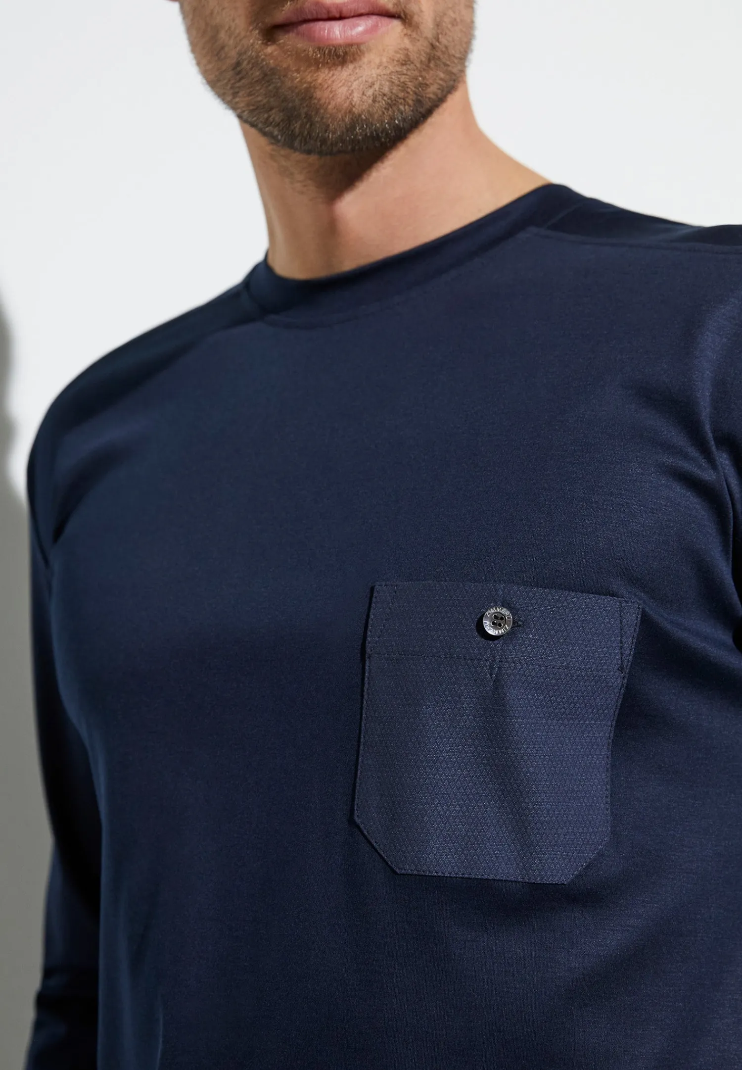 Modern Lounge|T-Shirts Manches Longues-Zimmerli Modern LoungeT-Shirt à manches longues - midnight