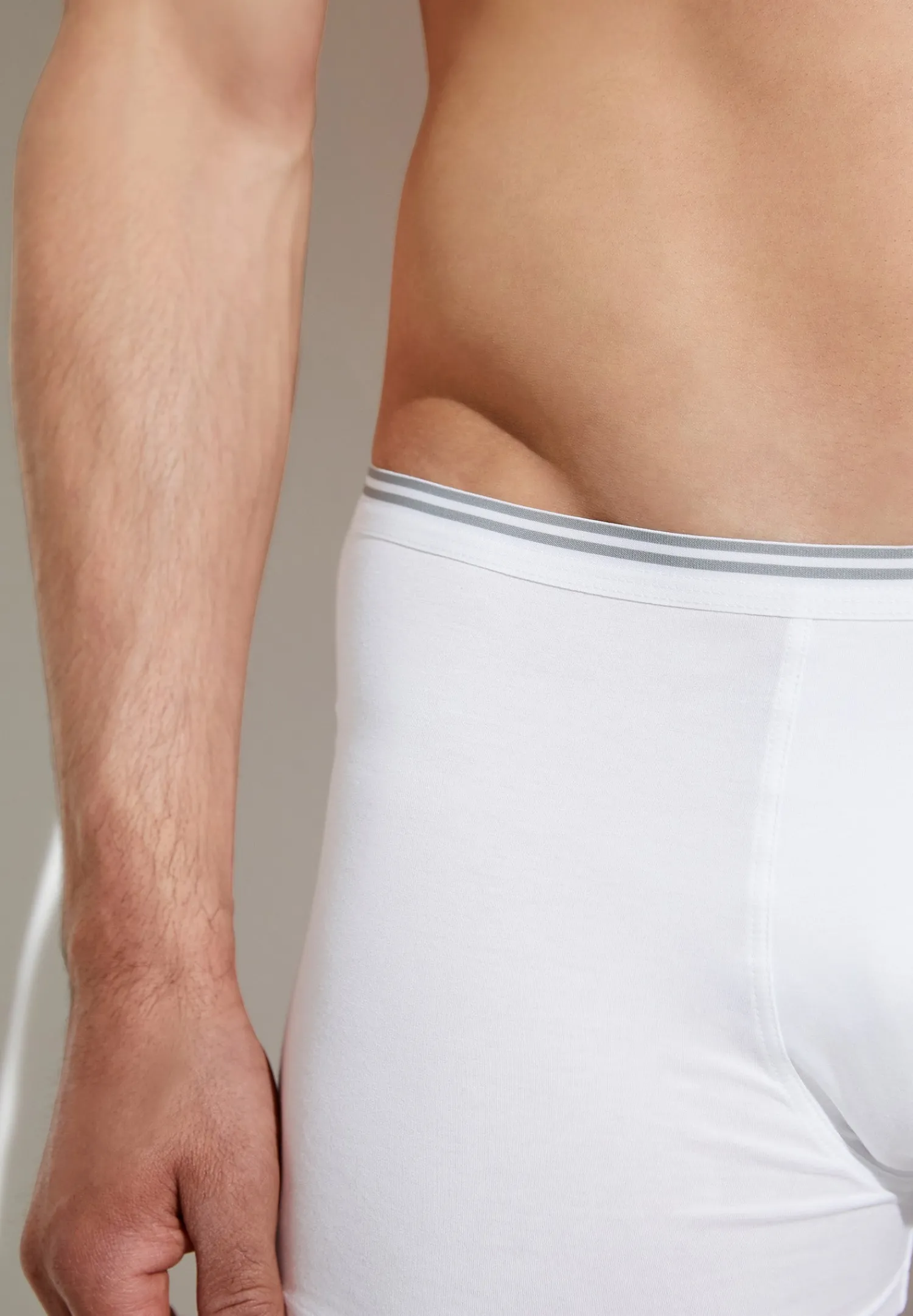 Pure Comfort|Caleçons Et Boxer Briefs-Zimmerli Pure ComfortBoxer Trunk - white