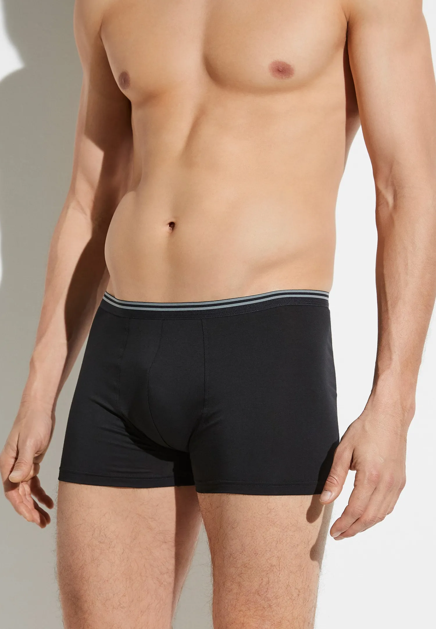 Pure Comfort|Caleçons Et Boxer Briefs-Zimmerli Pure ComfortBoxer Trunk - black