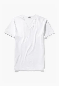 Pure Comfort|T-Shirts-Zimmerli Pure ComfortT-Shirt à manches courtes col en V - white