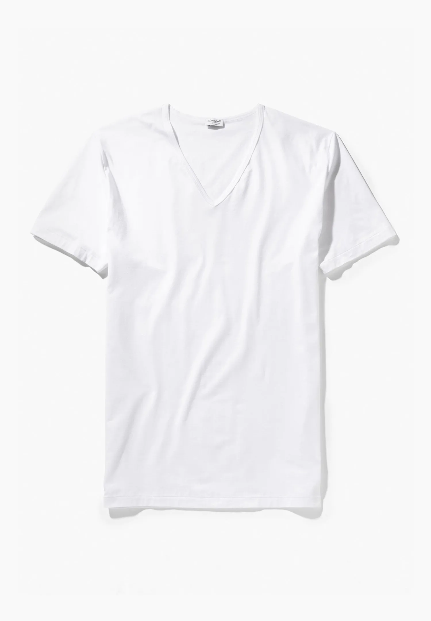 Pure Comfort|T-Shirts-Zimmerli Pure ComfortT-Shirt à manches courtes col en V - white
