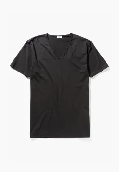 Pure Comfort|T-Shirts-Zimmerli Pure ComfortT-Shirt à manches courtes col en V - black