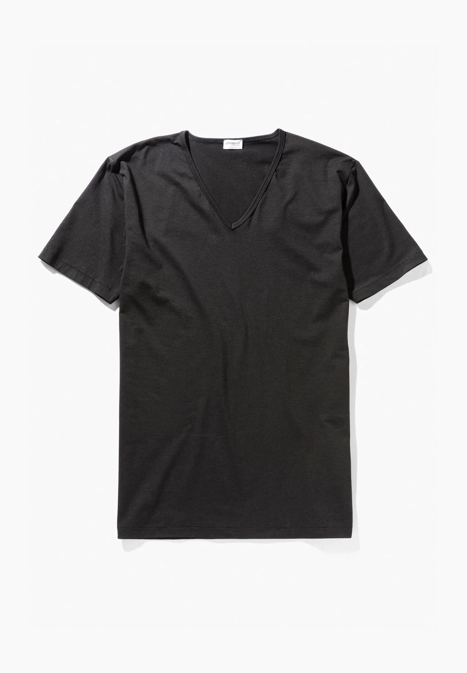 Pure Comfort|T-Shirts-Zimmerli Pure ComfortT-Shirt à manches courtes col en V - black