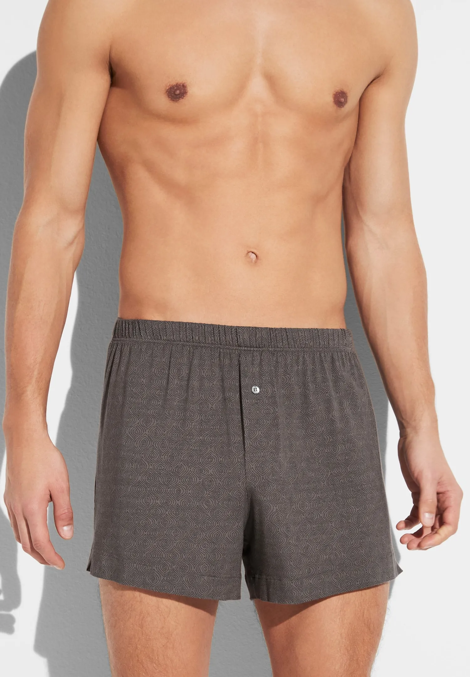 Caleçons Et Boxer Briefs|Boxershorts-Zimmerli Pureness PrintBoxer - linear geo brown