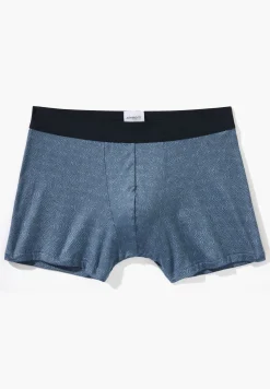 Caleçons Et Boxer Briefs-Zimmerli Pureness PrintBoxer Trunk - linear geo blue