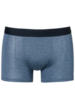 Caleçons Et Boxer Briefs-Zimmerli Pureness PrintBoxer Trunk - linear geo blue