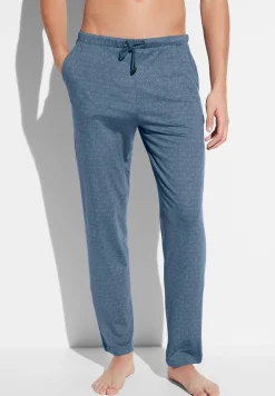 Pantalons|Pantalons-Zimmerli Pureness PrintPantalon - linear geo blue