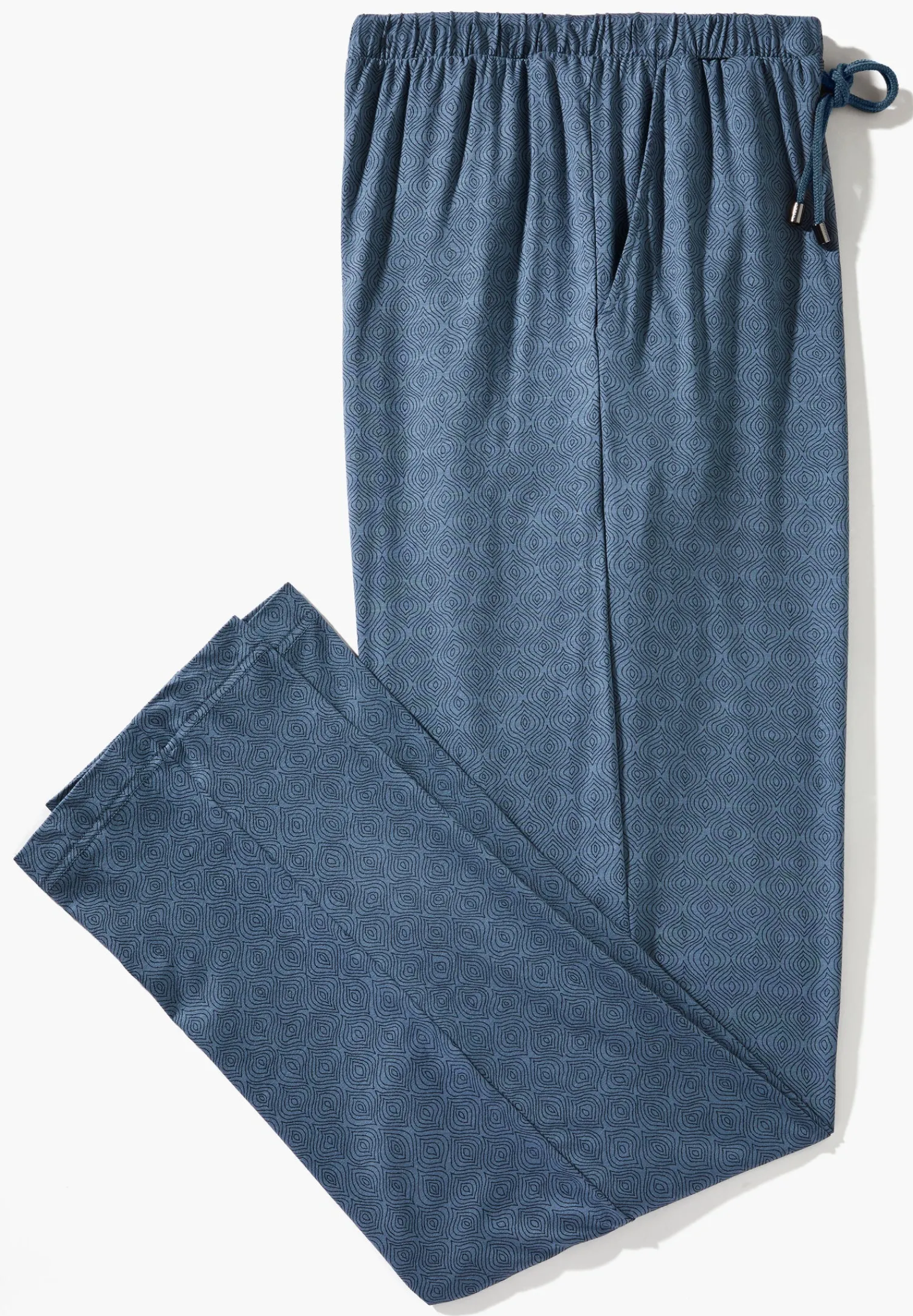 Pantalons|Pantalons-Zimmerli Pureness PrintPantalon - linear geo blue