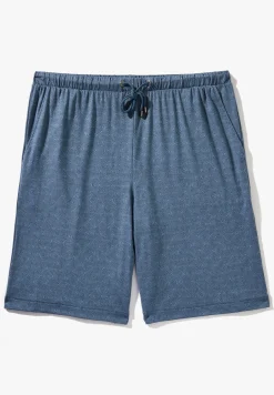 Pantalons|Pantalons-Zimmerli Pureness PrintPantalon court - linear geo blue